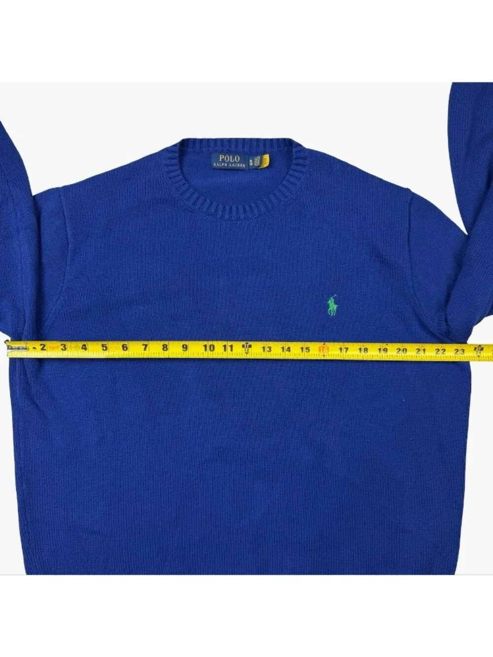 NEW Polo Ralph Lauren Men's 100% Cotton Knit Crew Neck Sweater Blue • XL